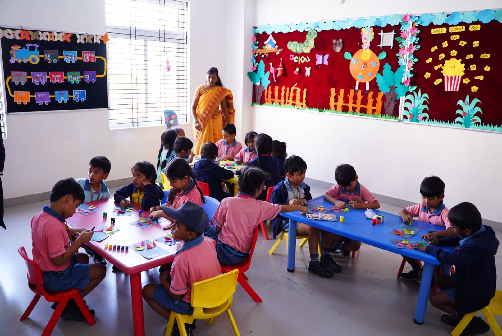 kids doing activity in the classroom 